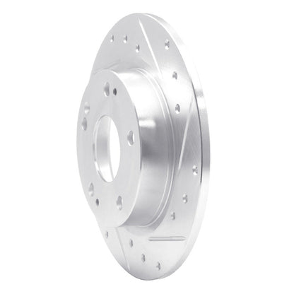 R1 Concepts Honda Civic Hatchback Rear Right Drilled & Slotted Silver Brake Rotor (Part Number: RNCEDZ - 59059R) | rncEDZ - 59059R - JDMuscleSPK986485