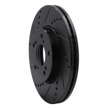 R1 Concepts Honda Civic Sedan Front Left Drilled & Slotted Black Brake Rotor (Part No. RNC - ECB - 59037L) | rncECB - 59037L - JDMuscleSPK975927