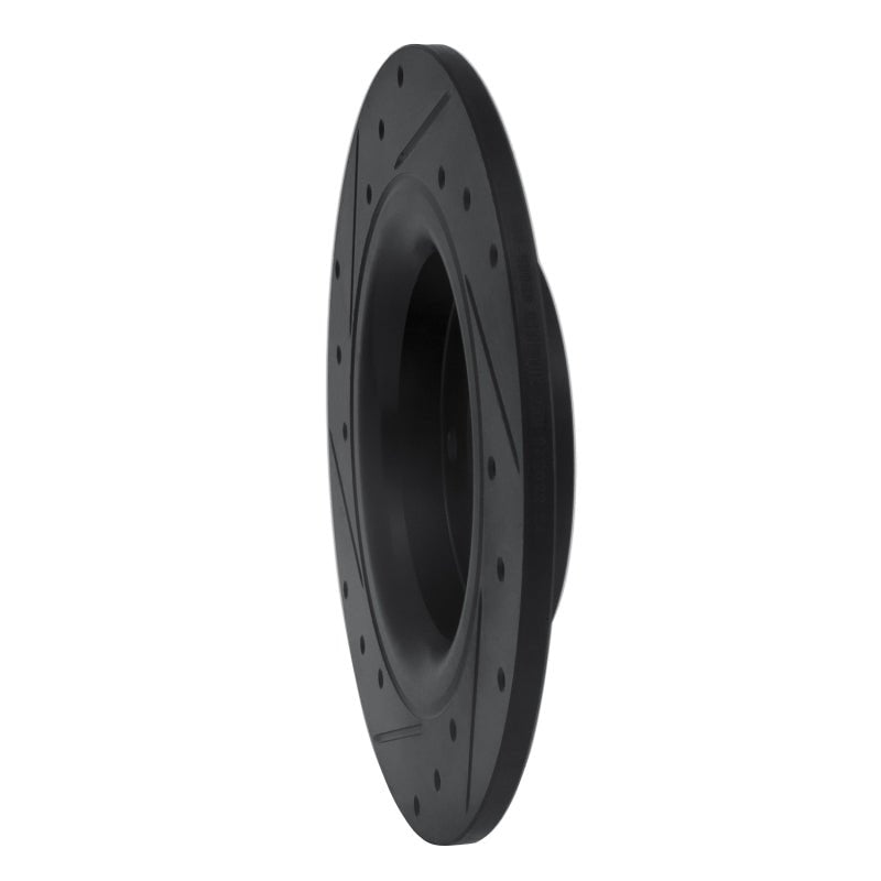 R1 Concepts Honda Civic Sedan Rear Right Drilled & Slotted Black Brake Rotor (Part Number: rncECB - 59068R) | rncECB - 59068R - JDMuscleSPK975967