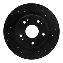 R1 Concepts Honda Civic Sedan Rear Right Drilled & Slotted Black Brake Rotor (Part Number: rncECB - 59068R) | rncECB - 59068R - JDMuscleSPK975967
