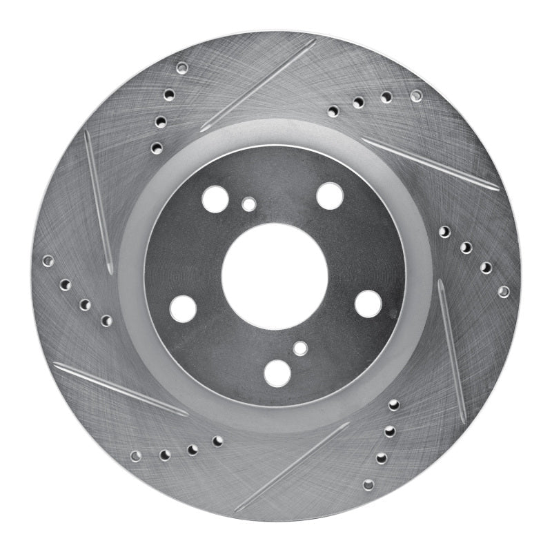 R1 Concepts Honda Clarity Front Left Drilled & Slotted Silver Brake Rotor - Part No. RNCEDZ - 59069L | rncEDZ - 59069L - JDMuscleSPK986502