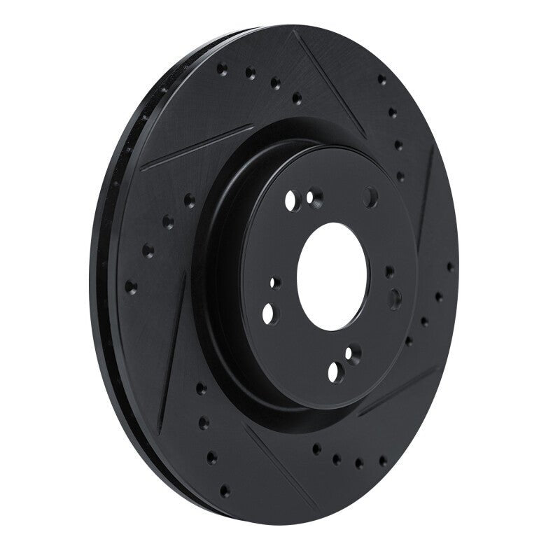 R1 Concepts Honda CR - V 2012 - 2016 Front Right Drilled & Slotted Brake Rotor | rncECB - 59057R - JDMuscleSPK975959