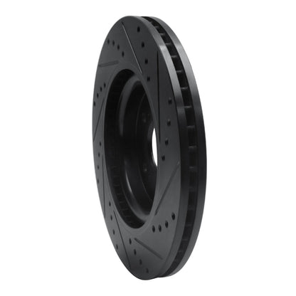 R1 Concepts Honda CR - V Front Left Drilled & Slotted Brake Rotor (2019 - 2022) - Black Finish | rncECB - 59072L - JDMuscleSPK983098
