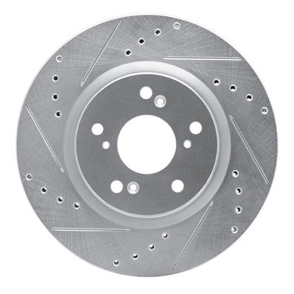 R1 Concepts Honda CR - V Front Left Drilled & Slotted Silver Brake Rotor Part  RNCEDZ - 59057L | rncEDZ - 59057L - JDMuscleSPK986480
