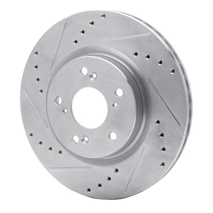 R1 Concepts Honda CR - V Front Left Drilled & Slotted Silver Brake Rotor Part  RNCEDZ - 59057L | rncEDZ - 59057L - JDMuscleSPK986480