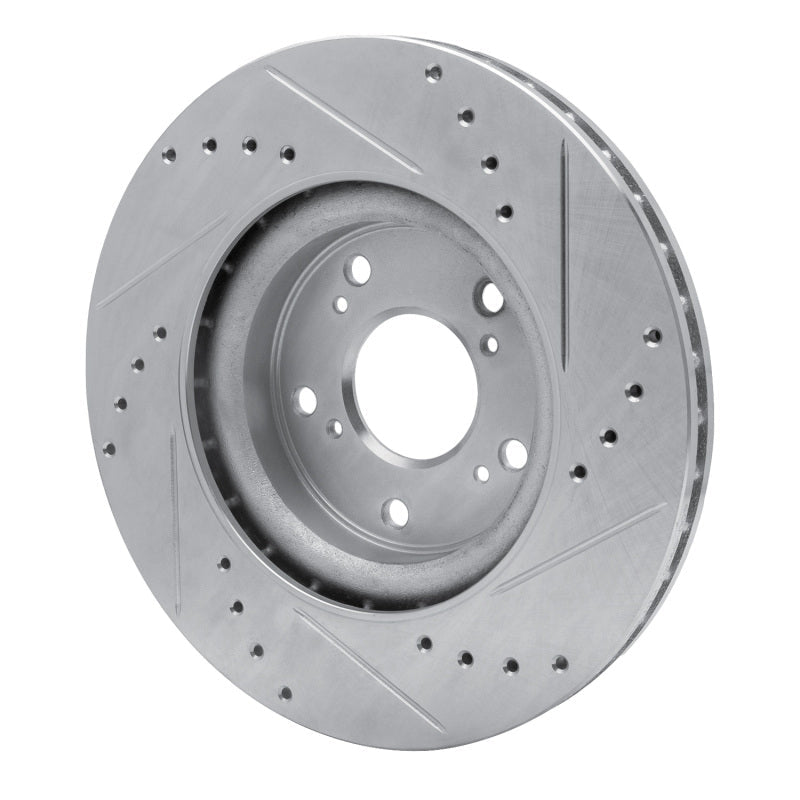 R1 Concepts Honda CR - V Front Left Drilled & Slotted Silver Brake Rotor Part  RNCEDZ - 59057L | rncEDZ - 59057L - JDMuscleSPK986480