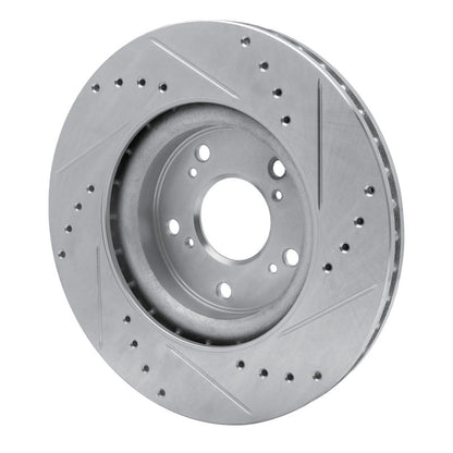R1 Concepts Honda CR - V Front Left Drilled & Slotted Silver Brake Rotor Part  RNCEDZ - 59057L | rncEDZ - 59057L - JDMuscleSPK986480