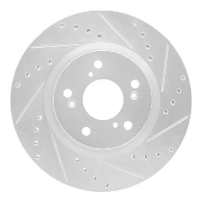 R1 Concepts Honda CR - V Front Right Drilled & Slotted Silver Brake Rotor (Part RNCEDZ - 59057R) | rncEDZ - 59057R - JDMuscleSPK986481