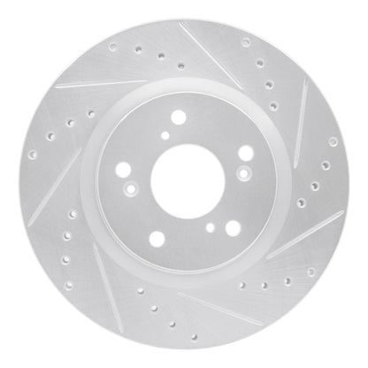 R1 Concepts Honda CR - V Front Right Drilled & Slotted Silver Brake Rotor (Part RNCEDZ - 59057R) | rncEDZ - 59057R - JDMuscleSPK986481