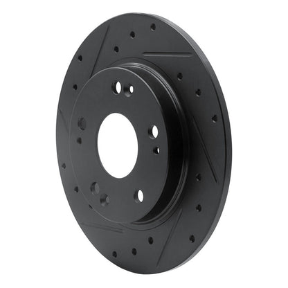 R1 Concepts Honda CR - Z 2011 - 2015 Rear Left Drilled & Slotted Black Brake Rotor | rncECB - 59035L - JDMuscleSPK975923