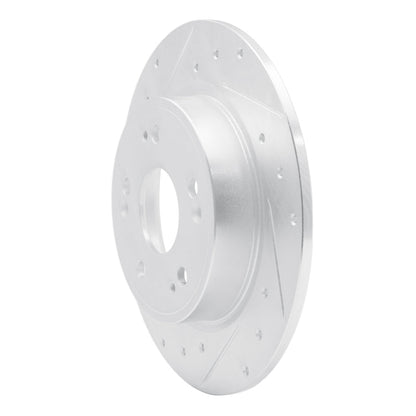 R1 Concepts Honda CR - Z Rear Left Drilled & Slotted Silver Brake Rotor (Part Number: RNCEDZ - 59060L) | rncEDZ - 59060L - JDMuscleSPK986486