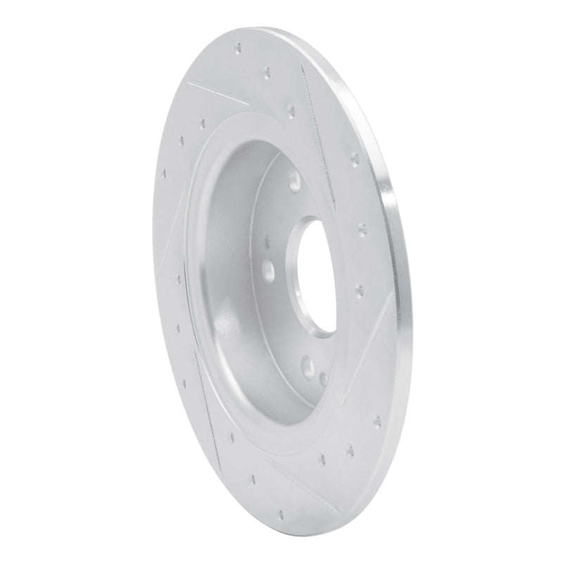 R1 Concepts Honda CR - Z Rear Left Drilled & Slotted Silver Brake Rotor (Part Number: RNCEDZ - 59060L) | rncEDZ - 59060L - JDMuscleSPK986486