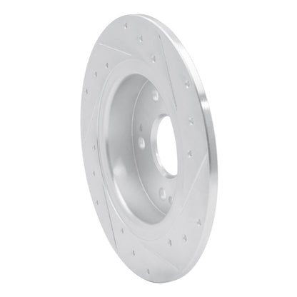R1 Concepts Honda CR - Z Rear Left Drilled & Slotted Silver Brake Rotor (Part Number: RNCEDZ - 59060L) | rncEDZ - 59060L - JDMuscleSPK986486