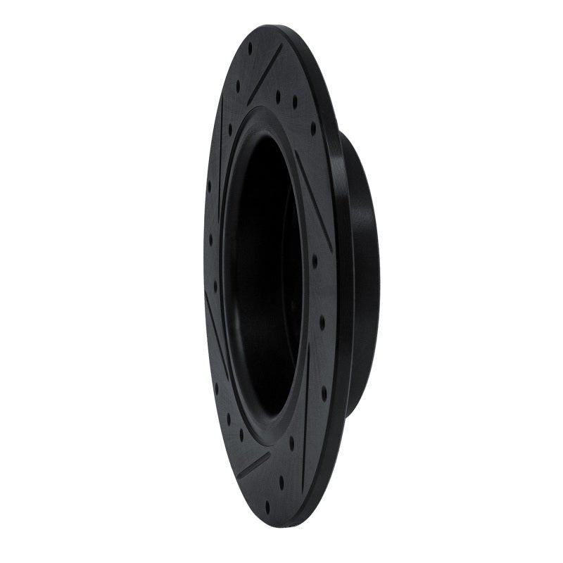 R1 Concepts Honda CR - Z Rear Right Drilled & Slotted Black Brake Rotor (Part rncECB - 59060R) | rncECB - 59060R - JDMuscleSPK983087