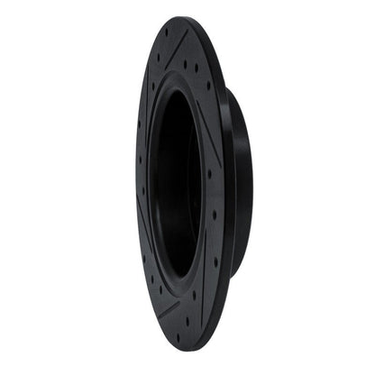 R1 Concepts Honda CR - Z Rear Right Drilled & Slotted Black Brake Rotor (Part rncECB - 59060R) | rncECB - 59060R - JDMuscleSPK983087