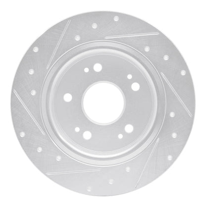 R1 Concepts Honda CR - Z Rear Right Drilled & Slotted Silver Brake Rotor (Part Number: RNCEDZ - 59060R) | rncEDZ - 59060R - JDMuscleSPK986487