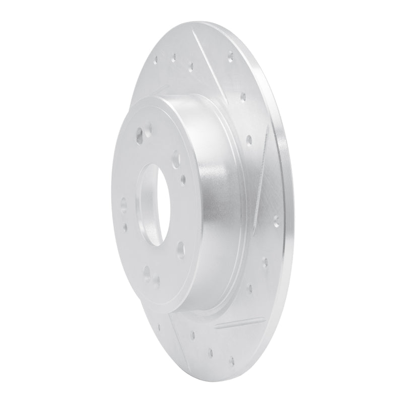 R1 Concepts Honda CR - Z Rear Right Drilled & Slotted Silver Brake Rotor (Part Number: RNCEDZ - 59060R) | rncEDZ - 59060R - JDMuscleSPK986487