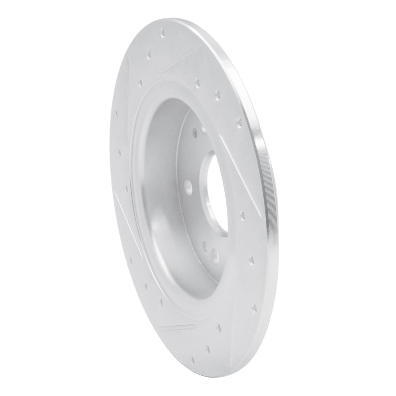 R1 Concepts Honda CR - Z Rear Right Drilled & Slotted Silver Brake Rotor (Part Number: RNCEDZ - 59060R) | rncEDZ - 59060R - JDMuscleSPK986487
