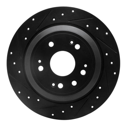 R1 Concepts Honda Crosstour 2010 - 2015 Rear Left Drilled & Slotted Black Brake Rotor (Part rncECB - 59033L) | rncECB - 59033L - JDMuscleSPK975921