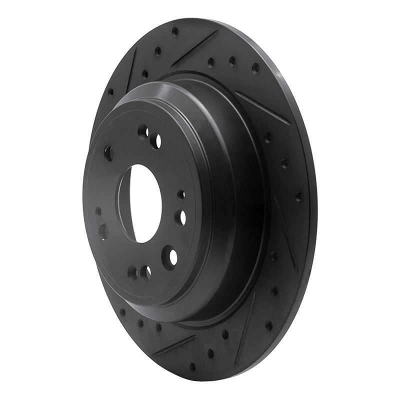 R1 Concepts Honda Crosstour 2010 - 2015 Rear Left Drilled & Slotted Black Brake Rotor (Part rncECB - 59033L) | rncECB - 59033L - JDMuscleSPK975921