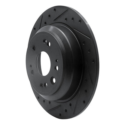 R1 Concepts Honda Crosstour 2010 - 2015 Rear Left Drilled & Slotted Black Brake Rotor (Part rncECB - 59033L) | rncECB - 59033L - JDMuscleSPK975921