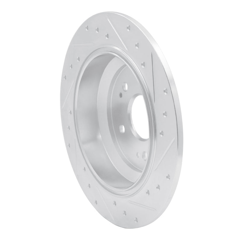 R1 Concepts Honda CrossTOUR Rear Left Drilled & Slotted Silver Brake Rotor (Part Number: RNCEDZ - 59033L) | rncEDZ - 59033L - JDMuscleSPK986455