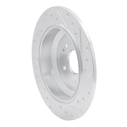 R1 Concepts Honda CrossTOUR Rear Left Drilled & Slotted Silver Brake Rotor (Part Number: RNCEDZ - 59033L) | rncEDZ - 59033L - JDMuscleSPK986455