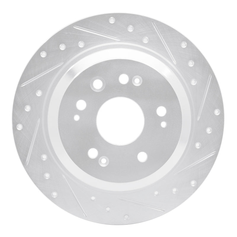 R1 Concepts Honda CrossTOUR Rear Right Drilled & Slotted Silver Brake Rotor (Part No. RNCEDZ - 59033R) | rncEDZ - 59033R - JDMuscleSPK986456