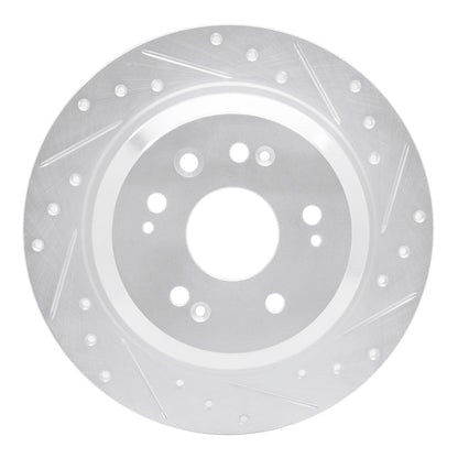 R1 Concepts Honda CrossTOUR Rear Right Drilled & Slotted Silver Brake Rotor (Part No. RNCEDZ - 59033R) | rncEDZ - 59033R - JDMuscleSPK986456