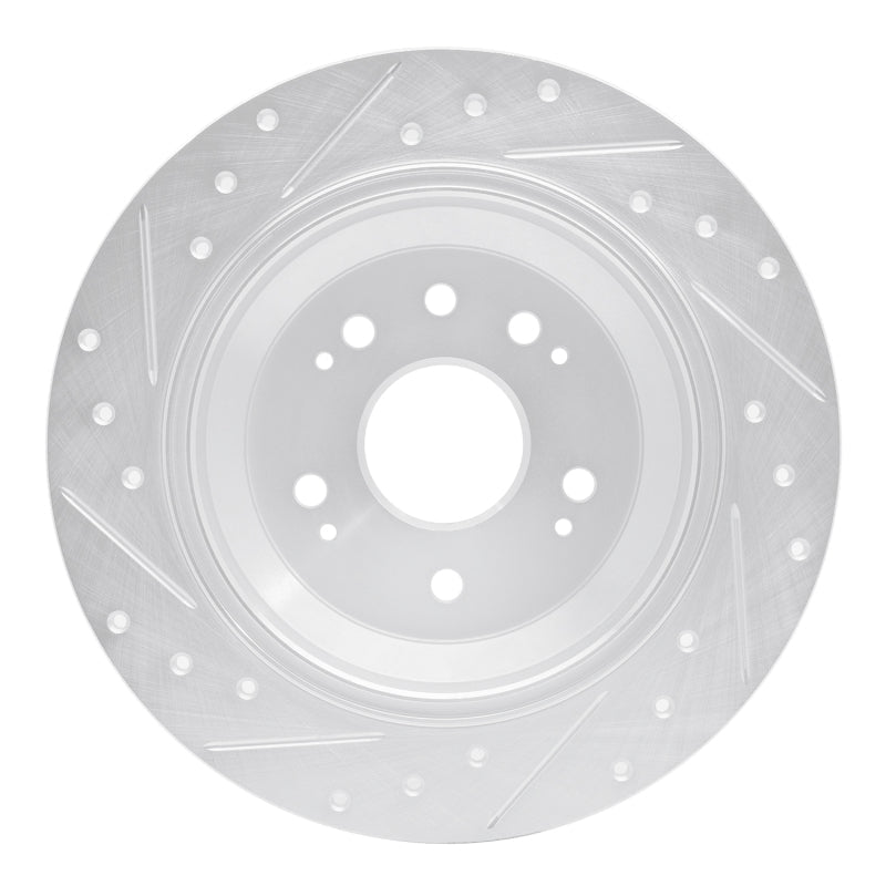 R1 Concepts Honda CrossTOUR Rear Right Drilled & Slotted Silver Brake Rotor (Part No. RNCEDZ - 59033R) | rncEDZ - 59033R - JDMuscleSPK986456
