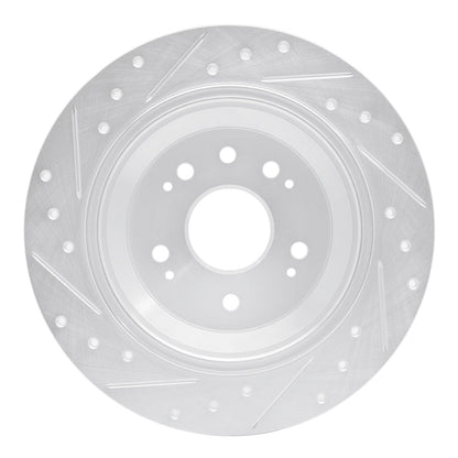 R1 Concepts Honda CrossTOUR Rear Right Drilled & Slotted Silver Brake Rotor (Part No. RNCEDZ - 59033R) | rncEDZ - 59033R - JDMuscleSPK986456