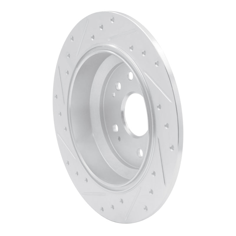R1 Concepts Honda CrossTOUR Rear Right Drilled & Slotted Silver Brake Rotor (Part No. RNCEDZ - 59033R) | rncEDZ - 59033R - JDMuscleSPK986456