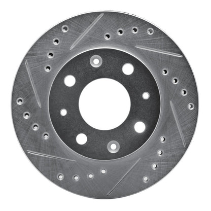 R1 Concepts Honda CRX 1984 - 2006 Front Left Drilled & Slotted Silver Brake Rotor | rncEDZ - 59005L - JDMuscleSPK986427