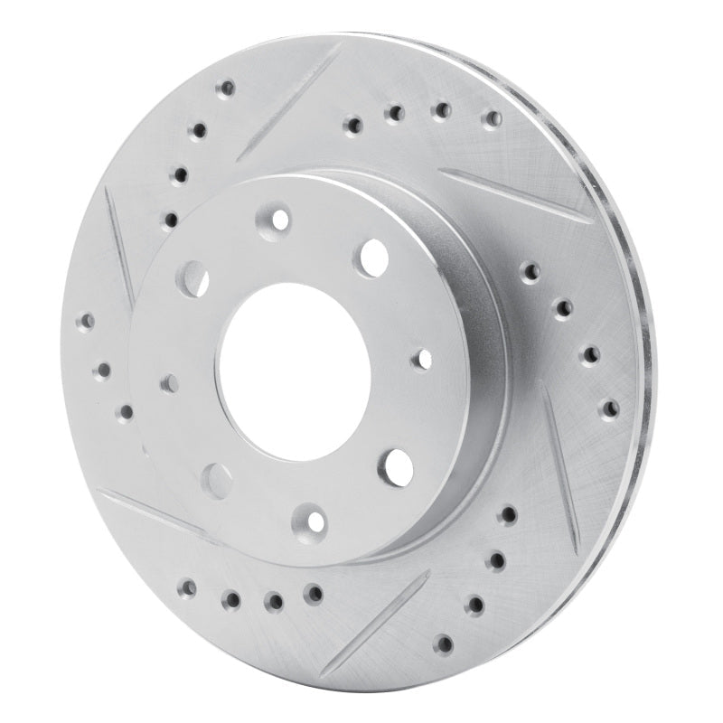 R1 Concepts Honda CRX 1984 - 2006 Front Left Drilled & Slotted Silver Brake Rotor | rncEDZ - 59005L - JDMuscleSPK986427