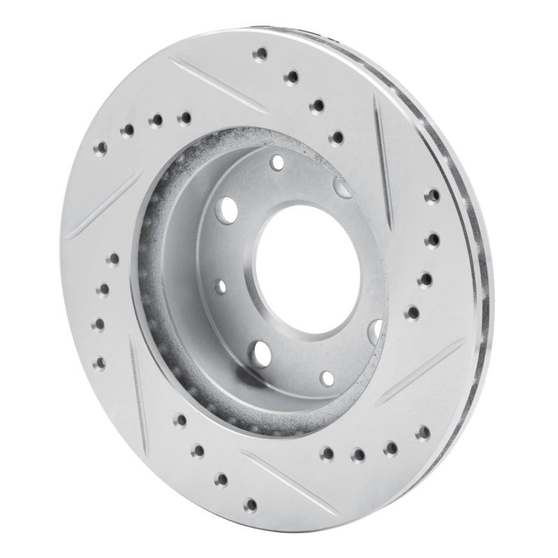 R1 Concepts Honda CRX 1984 - 2006 Front Left Drilled & Slotted Silver Brake Rotor | rncEDZ - 59005L - JDMuscleSPK986427