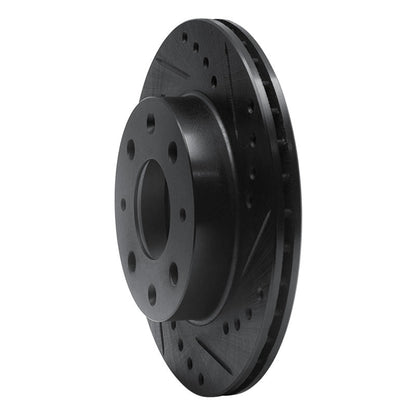 R1 Concepts Honda CRX Front Right Drilled & Slotted Black Brake Rotor (Part rncECB - 59005R) | rncECB - 59005R - JDMuscleSPK975878