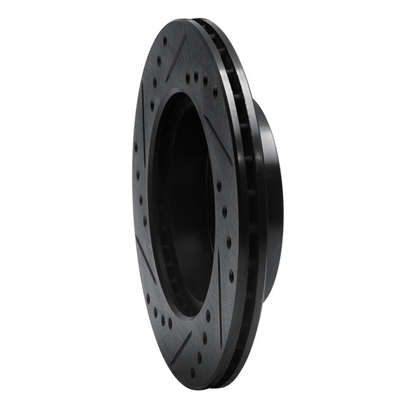 R1 Concepts Honda CRX Front Right Drilled & Slotted Black Brake Rotor (Part rncECB - 59005R) | rncECB - 59005R - JDMuscleSPK975878