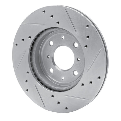 R1 Concepts Honda Fit 2015 - 2020 Front Left Drilled & Slotted Brake Rotor - Silver Finish | rncEDZ - 59038L - JDMuscleSPK986465