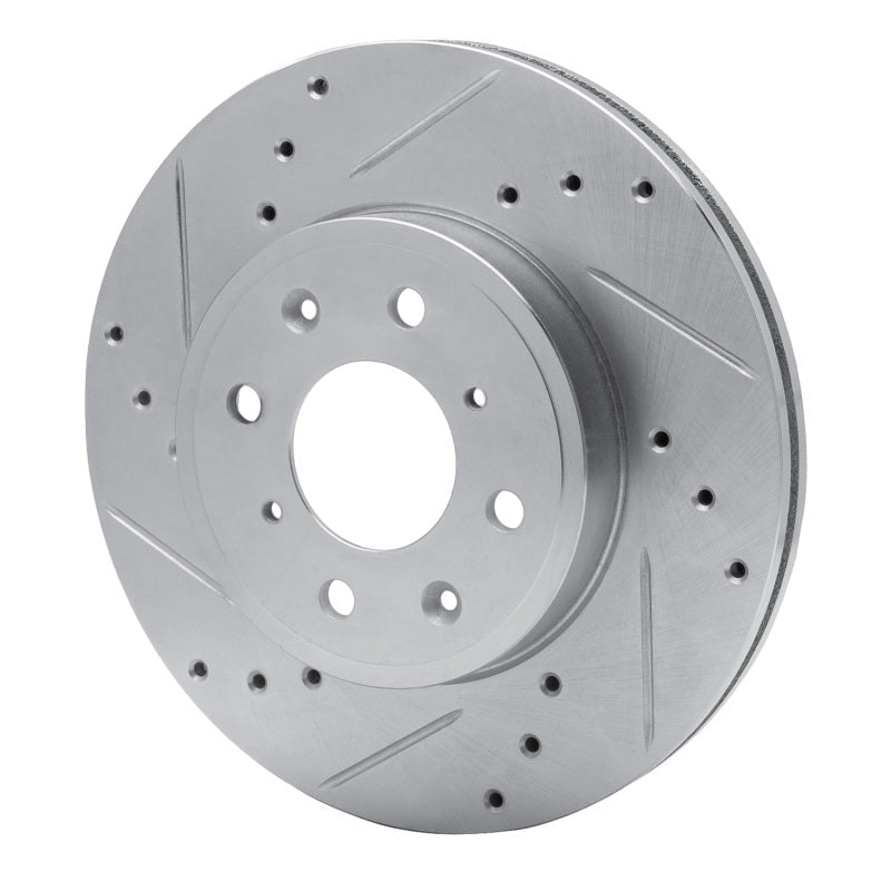 R1 Concepts Honda Fit 2015 - 2020 Front Left Drilled & Slotted Brake Rotor - Silver Finish | rncEDZ - 59038L - JDMuscleSPK986465