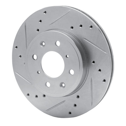 R1 Concepts Honda Fit 2015 - 2020 Front Left Drilled & Slotted Brake Rotor - Silver Finish | rncEDZ - 59038L - JDMuscleSPK986465