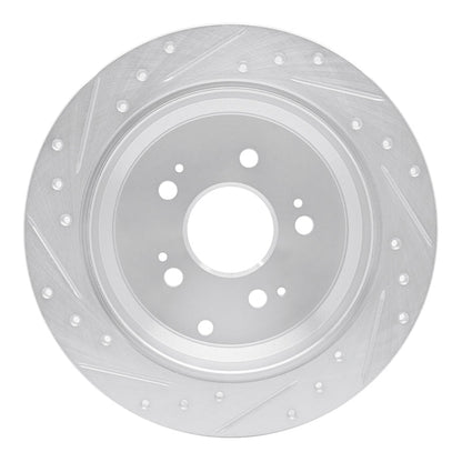 R1 Concepts Honda Odyssey 2005 - 2010 Rear Right Drilled & Slotted Silver Brake Rotor - Part  RNCEDZ - 59050R | rncEDZ - 59050R - JDMuscleSPK977297