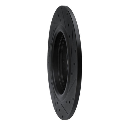 R1 Concepts Honda Odyssey Rear Left Drilled & Slotted Black Brake Rotor (Part rncECB - 59066L) | rncECB - 59066L - JDMuscleSPK983090