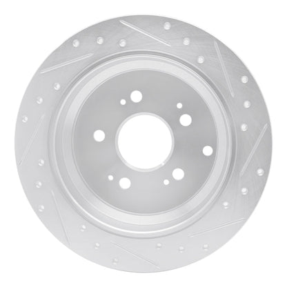 R1 Concepts Honda Odyssey Rear Left Drilled & Slotted Silver Brake Rotor (Part Number: RNCEDZ - 59050L) | rncEDZ - 59050L - JDMuscleSPK977296