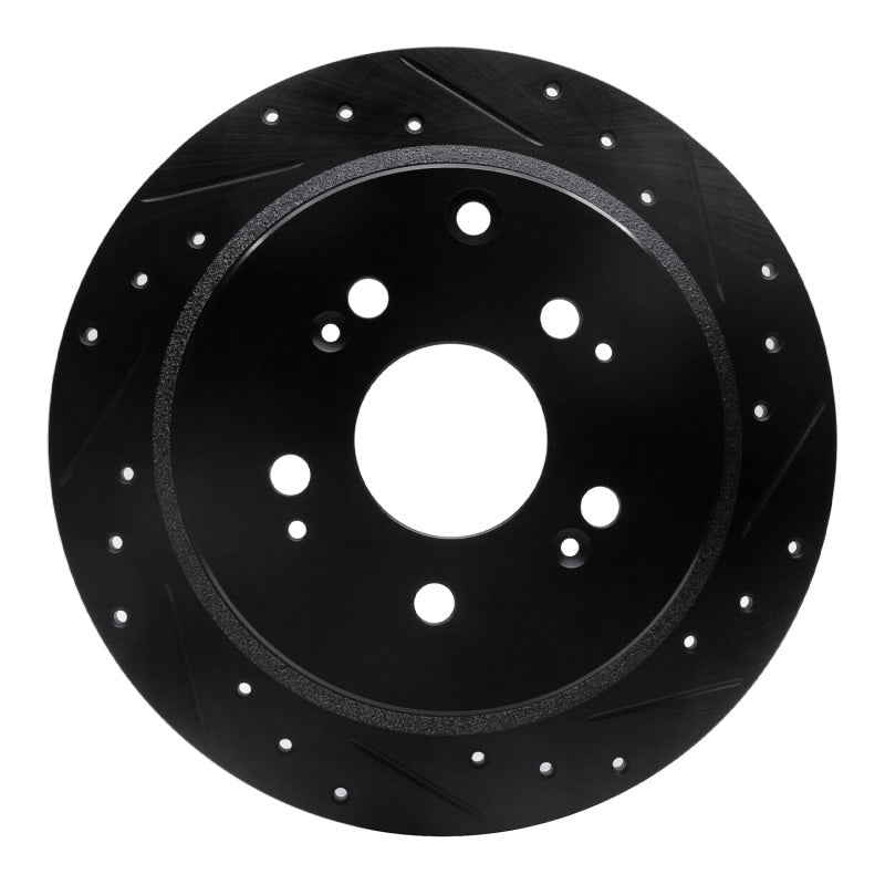 R1 Concepts Honda Odyssey Rear Right Drilled & Slotted Brake Rotor - Black | rncECB - 59050R - JDMuscleSPK975947