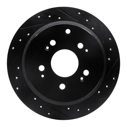 R1 Concepts Honda Odyssey Rear Right Drilled & Slotted Brake Rotor - Black | rncECB - 59050R - JDMuscleSPK975947