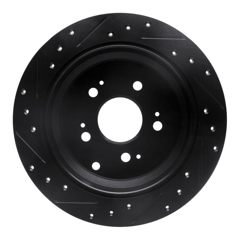 R1 Concepts Honda Odyssey Rear Right Drilled & Slotted Brake Rotor - Black | rncECB - 59050R - JDMuscleSPK975947