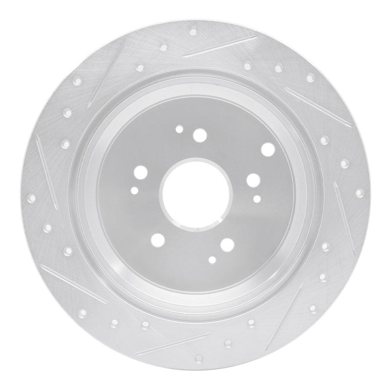 R1 Concepts Honda Odyssey Rear Right Drilled & Slotted Brake Rotor - Silver | rncEDZ - 59047R - JDMuscleSPK986474
