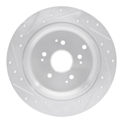 R1 Concepts Honda Odyssey Rear Right Drilled & Slotted Brake Rotor - Silver | rncEDZ - 59047R - JDMuscleSPK986474