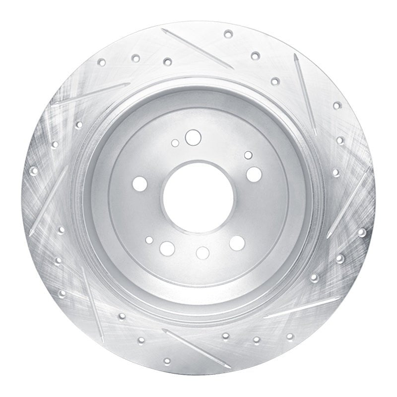 R1 Concepts Honda Pilot Rear Left Drilled & Slotted Silver Brake Rotor (Part Number: RNCEDZ - 59062L) | rncEDZ - 59062L - JDMuscleSPK986490