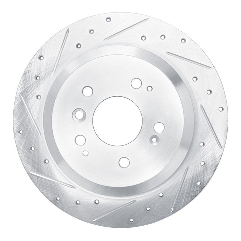 R1 Concepts Honda Pilot Rear Left Drilled & Slotted Silver Brake Rotor (Part Number: RNCEDZ - 59062L) | rncEDZ - 59062L - JDMuscleSPK986490